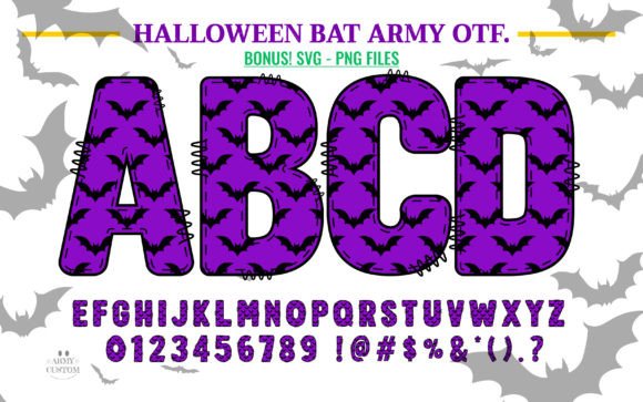 Bat Army: A Creative Font for Bold Halloween Designs