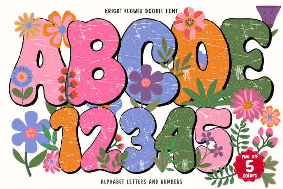 Bright Flower Doodle: A Typeface That Brings Joy to Every Design