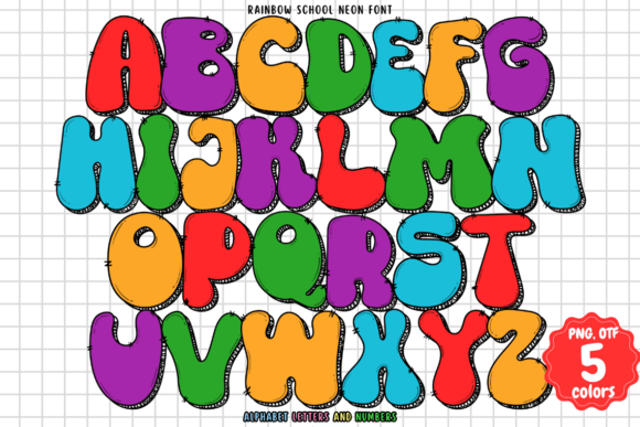 Brighten Your Designs with Rainbow School Neon
