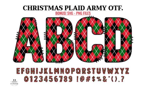 Christmas Plaid Army: A Typeface for Cozy Holiday Branding