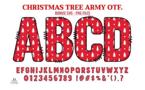 Christmas Tree Army: A Festive Font for Holiday Designs