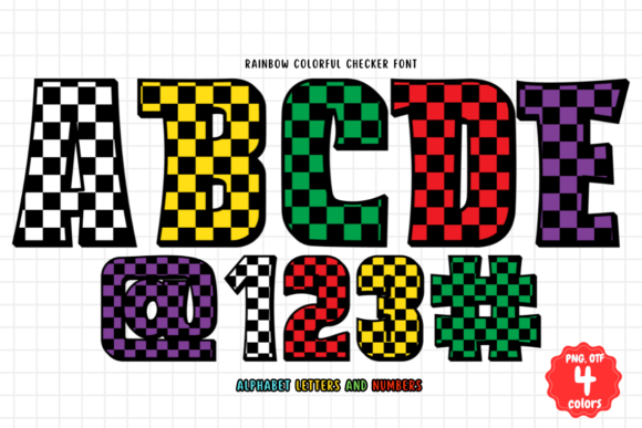 Design with Energy: The Rainbow Colorful Checker Typeface