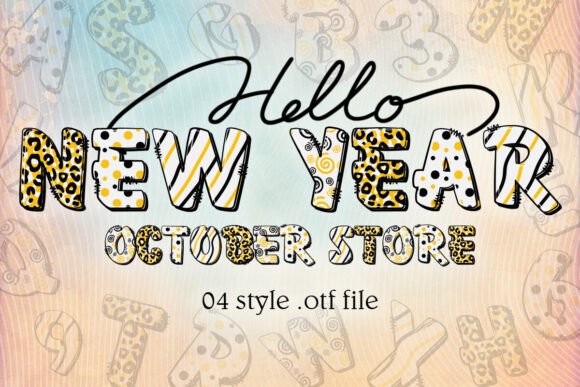 Elevate Your Designs with the New Year Black and Gold Alphabet