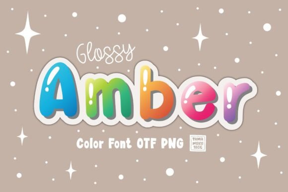 Glossy Amber: A Sweet Color Font for Vibrant Designs