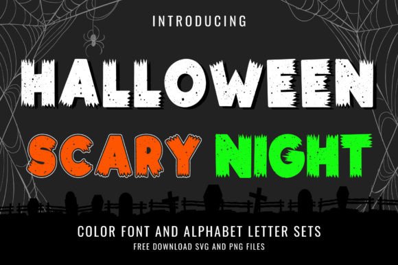 Halloween Scary Night: A Playful Color Font for Bold Designs