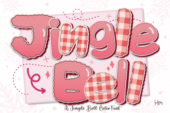Jingle Bell: A Cozy Red-and-White Plaid Color Font