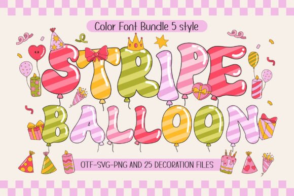 Stripe Balloon: A Retro Party Font for Modern Designs