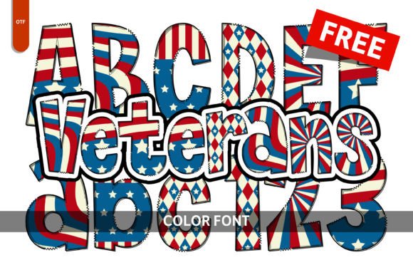 Veterans: A Whimsical Color Font for Creative Projects