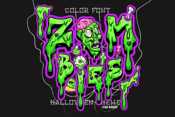 Zombies: The Halloween Color Font That Brings Projects to Life